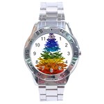 rainbow christmas tree Stainless Steel Analogue Watch