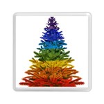 rainbow christmas tree Memory Card Reader (Square)