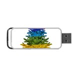 rainbow christmas tree Portable USB Flash (One Side)