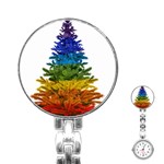 rainbow christmas tree Stainless Steel Nurses Watch
