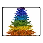 rainbow christmas tree Double Sided Fleece Blanket (Small)