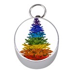 rainbow christmas tree Silver Compass (Mini)