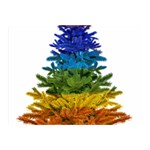 rainbow christmas tree Double Sided Flano Blanket (Mini)