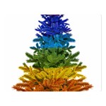 rainbow christmas tree Double Sided Flano Blanket (Large)
