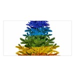 rainbow christmas tree Satin Shawl