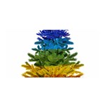rainbow christmas tree Satin Wrap