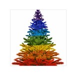 rainbow christmas tree Small Satin Scarf (Square)