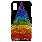 rainbow christmas tree iPhone X/XS Black UV Print Case