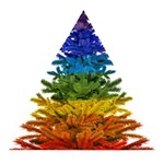 rainbow christmas tree Wooden Puzzle Triangle