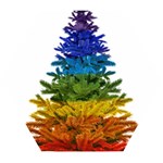 rainbow christmas tree Wooden Puzzle Hexagon