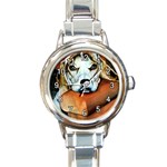 Lazy Lucy Beagle Round Italian Charm Watch