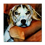 Lazy Lucy Beagle Tile Coaster