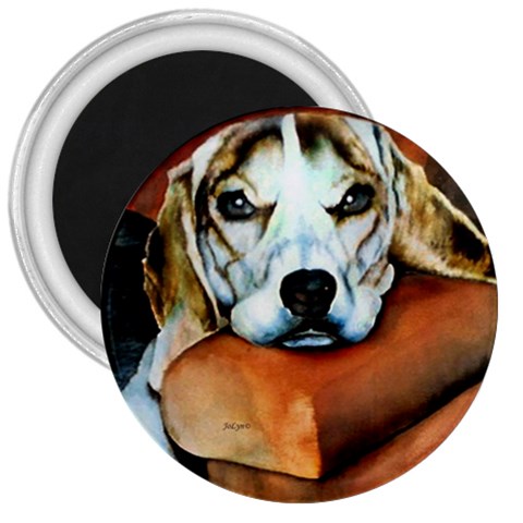 Lazy Lucy Beagle 3  Magnet from ArtsNow.com Front
