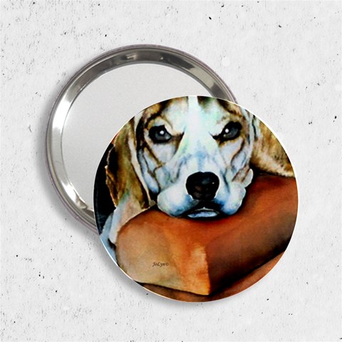 Lazy Lucy Beagle 2.25  Handbag Mirror from ArtsNow.com Front