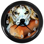 Lazy Lucy Beagle Wall Clock (Black)