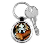 Lazy Lucy Beagle Key Chain (Round)