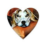 Lazy Lucy Beagle Magnet (Heart)