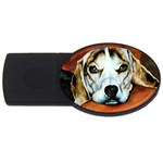 Lazy Lucy Beagle USB Flash Drive Oval (2 GB)