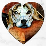 Lazy Lucy Beagle Jigsaw Puzzle (Heart)