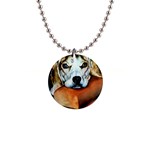 Lazy Lucy Beagle 1  Button Necklace