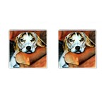 Lazy Lucy Beagle Cufflinks (Square)