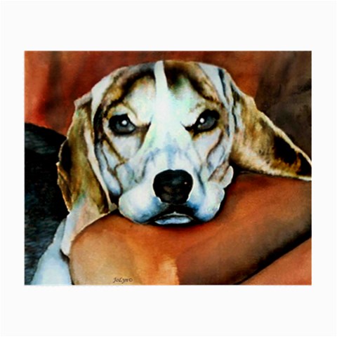 Lazy Lucy Beagle Glasses Cloth (Small, Two Sides) from ArtsNow.com Front