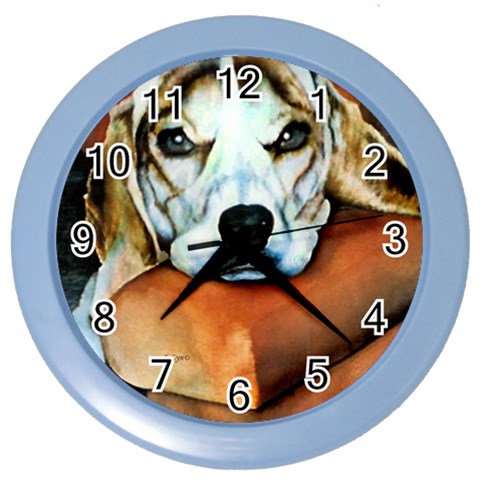 Lazy Lucy Beagle Color Wall Clock from ArtsNow.com Front