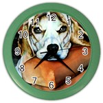 Lazy Lucy Beagle Color Wall Clock