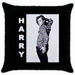 HARRY STYLES CUSTOM MADE THROW PILLOW CASE Throw Pillow Case (Black)