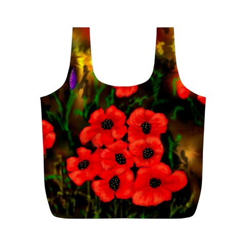 Poppies by Ave Full Print Recycle Bag (M) from ArtsNow.com Back