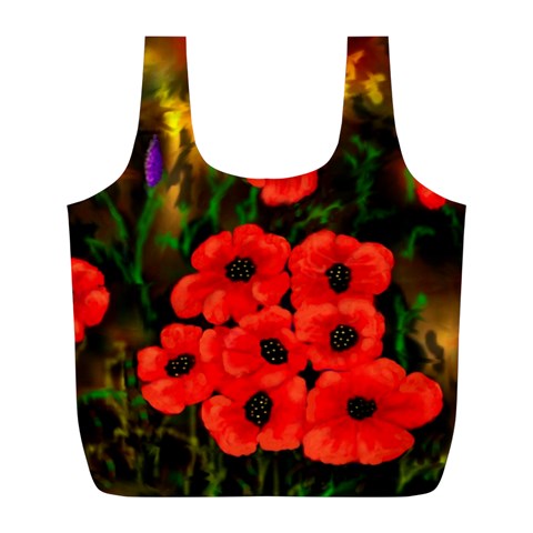 Poppies by Ave Full Print Recycle Bag (L) from ArtsNow.com Front
