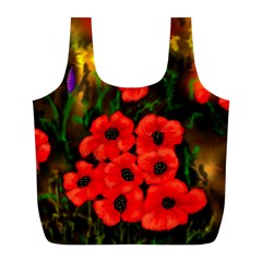 Poppies by Ave Full Print Recycle Bag (L) from ArtsNow.com Back