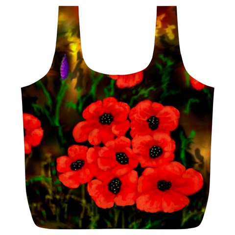 Poppies by Ave Full Print Recycle Bag (XL) from ArtsNow.com Front