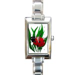 Ladybug Rectangular Italian Charm Watch