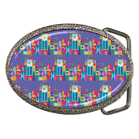 IT S A SMALL WORLD Belt Buckle from ArtsNow.com Front