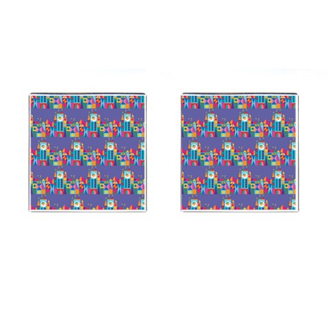 IT S A SMALL WORLD Cufflinks (Square) from ArtsNow.com Front(Pair)