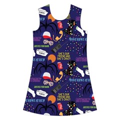 STRANGER THINGS Kids  Short Sleeve Velvet Dress from ArtsNow.com Front