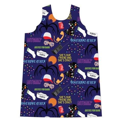 STRANGER THINGS Shoulder Cutout Velvet One Piece from ArtsNow.com Front