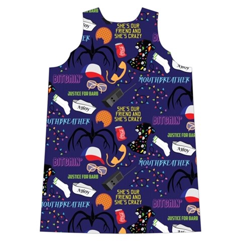STRANGER THINGS Velvet Long Sleeve Shoulder Cutout Dress from ArtsNow.com Back