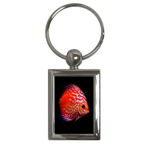 Tropical Discus Fish Key Chain (Rectangle) from ArtsNow.com Front