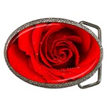 Red Rose Flower Belt Buckle