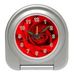 Red Rose Flower Travel Alarm Clock