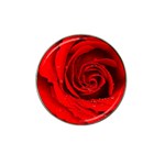 Red Rose Flower Hat Clip Ball Marker (10 pack)