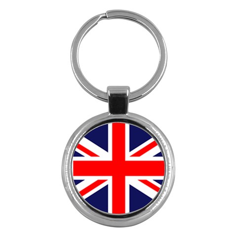 Union Jack Flag X1 Key Chain (Round) from ArtsNow.com Front