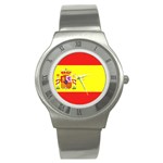 Spanish Flag Stainless Steel Watch
