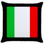 Italian Flag Throw Pillow Case (Black)