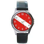 Diving Flag Round Metal Watch