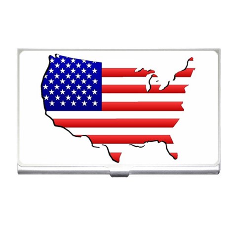 American Map Flag Business Card Holder from ArtsNow.com Front