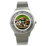 Tropical Frog Eye Stainless Steel Watch