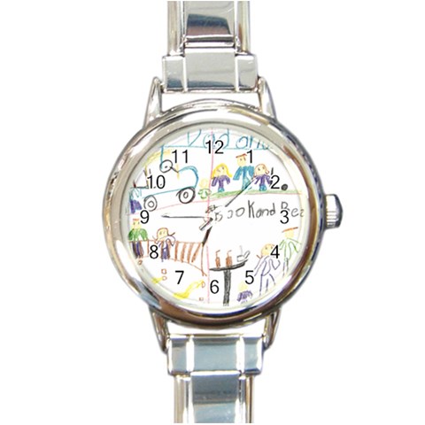 Grace s Drawing Round Italian Charm Watch from ArtsNow.com Front